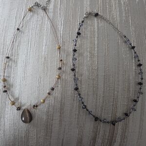 Necklace Bundle | Boho Pendant & Black Beaded Choker